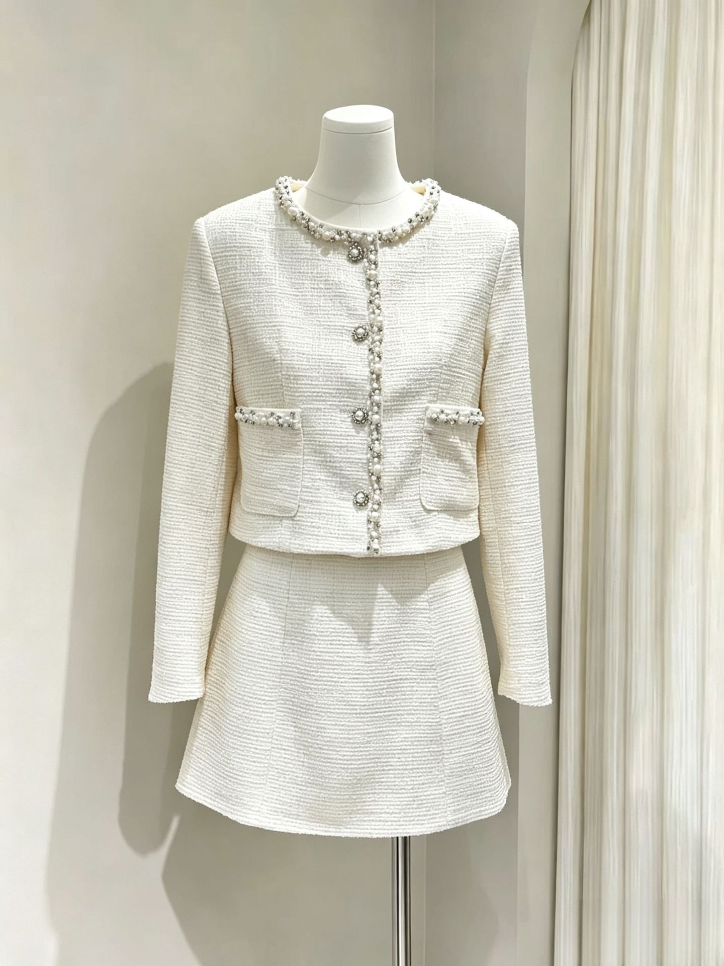Jackets - Women's Fashion Two-piece Jacket Set Diamond