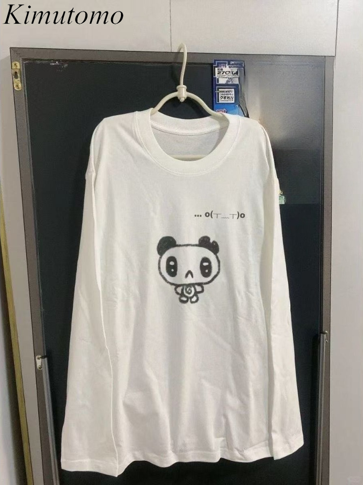 T-Shirts - Kimutomo T Shirts Women Cartoon Printed