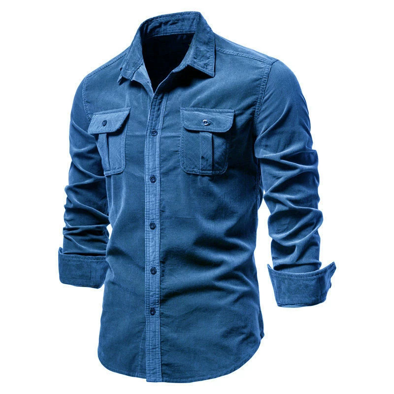 Men's Corduroy Casual Shirt Ja - Corduroy Button Up Shirt Men 评论和价格