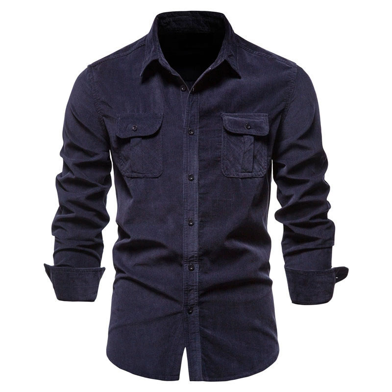 Men's Corduroy Casual Shirt Ja - Corduroy Button Up Shirt Men 评论和价格