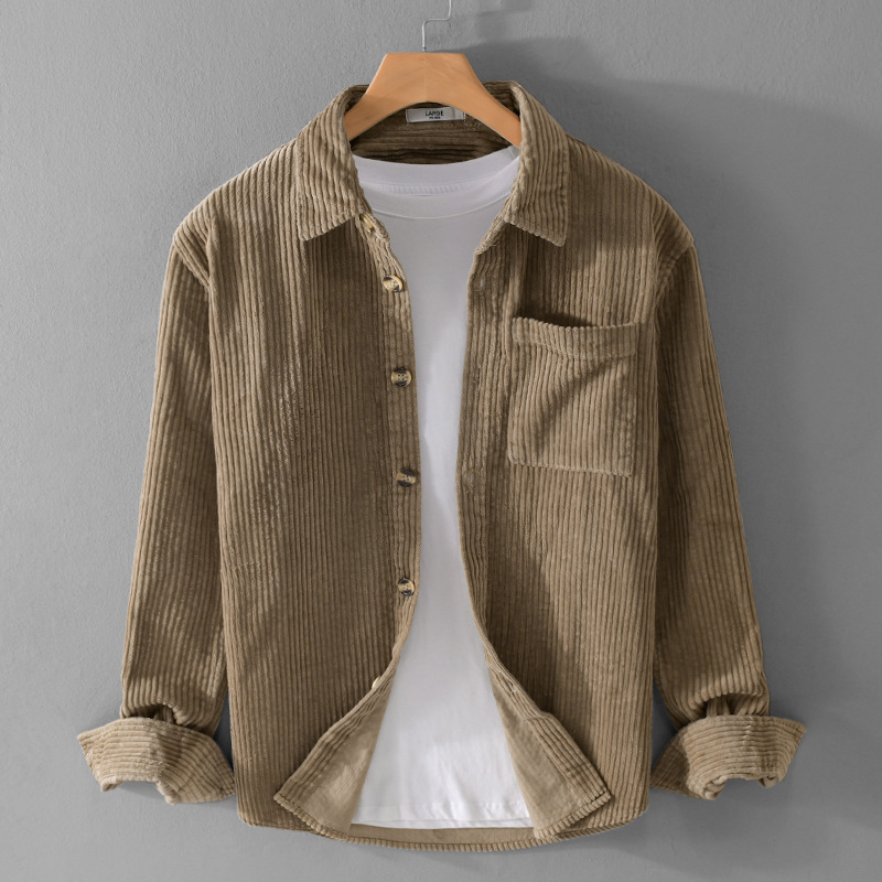 2026 New Men's Corduroy Shirt  - Corduroy Button Up Shirt Men 评论和价格