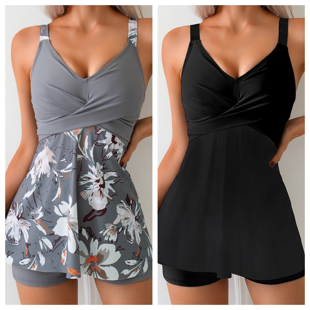 Swimsuit Woman Tankini Two Pie - Shorts 评论和价格
