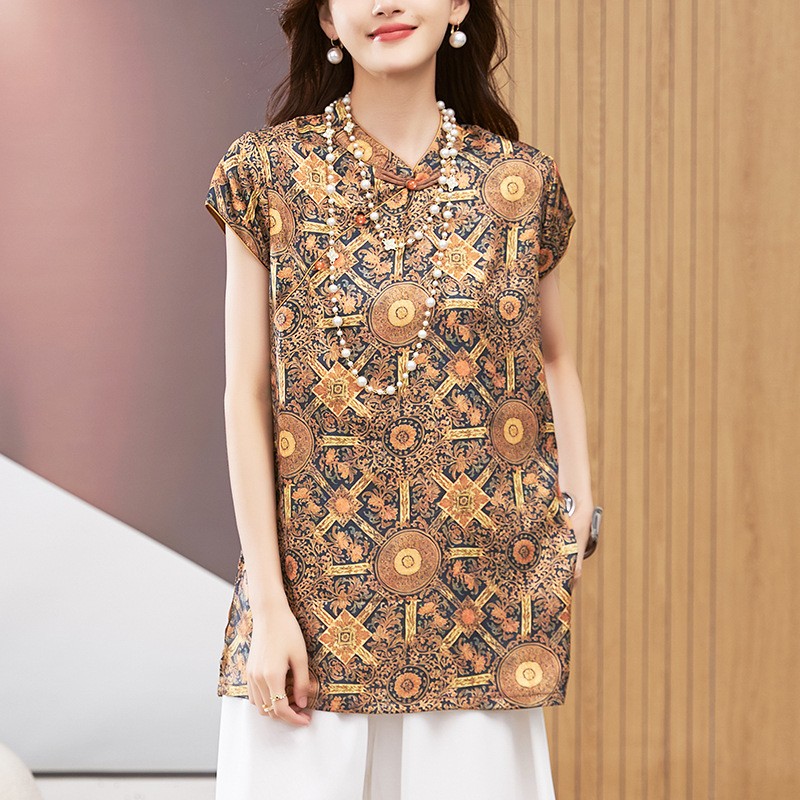 Women's Blouse Short Sleeve Ro - Shirts 评论和价格