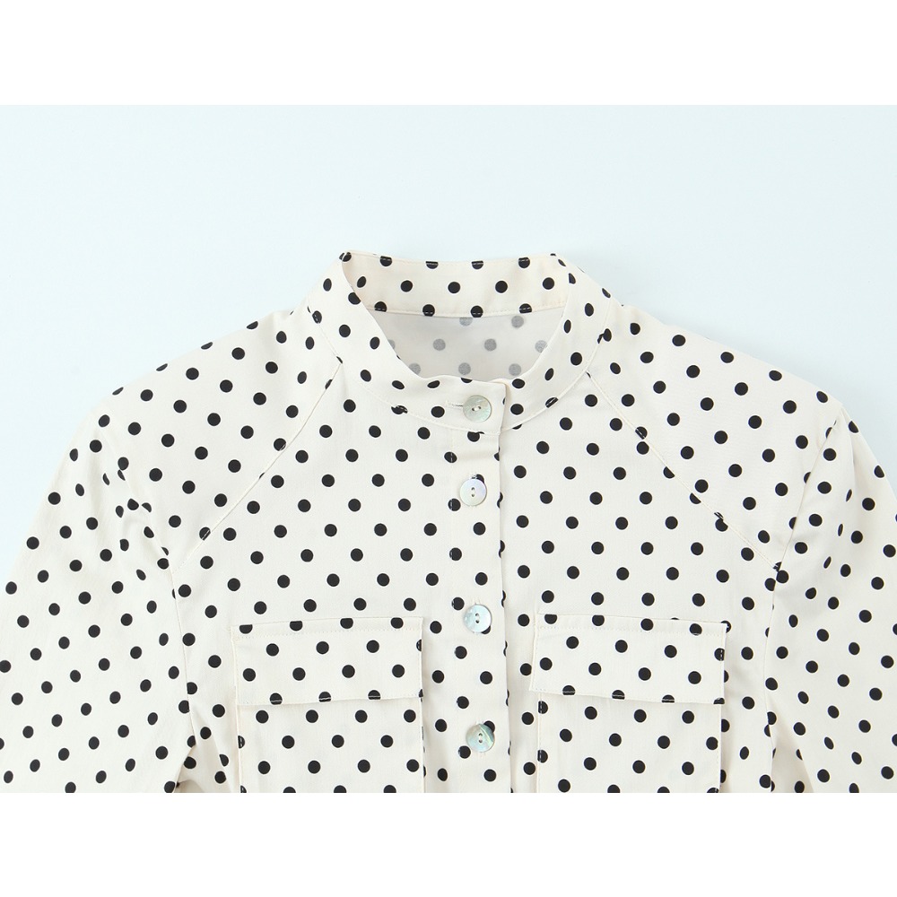Elegant Chic Fitted Polka Dot  - Jackets 评论和价格