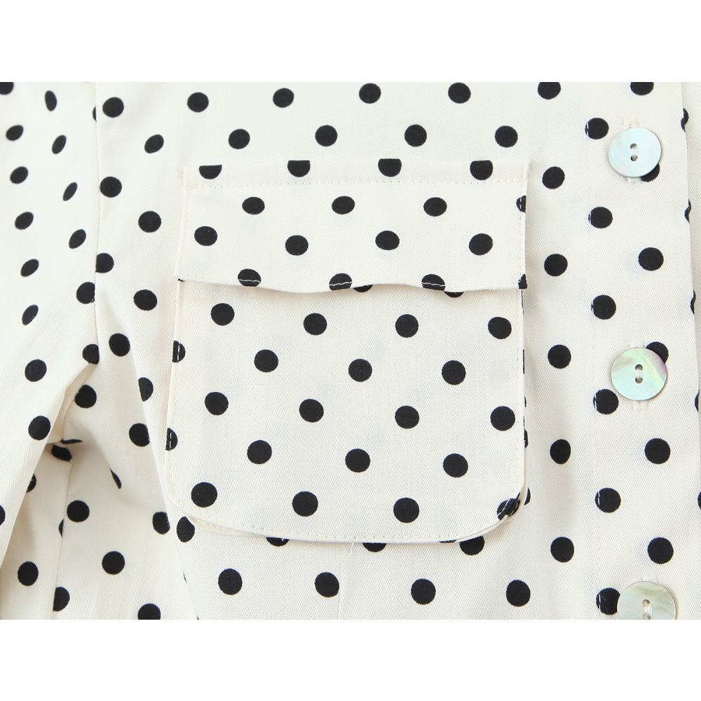 Elegant Chic Fitted Polka Dot  - Jackets 评论和价格