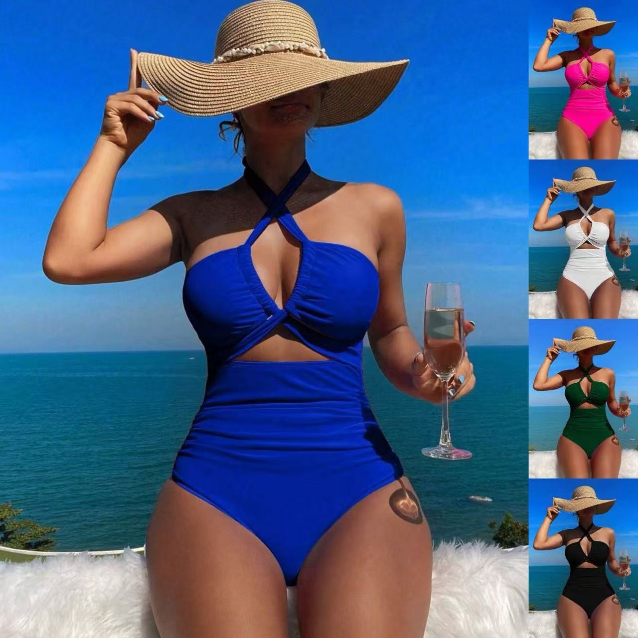 Women Swimsuit Halter Neck Sol - Suits 评论和价格