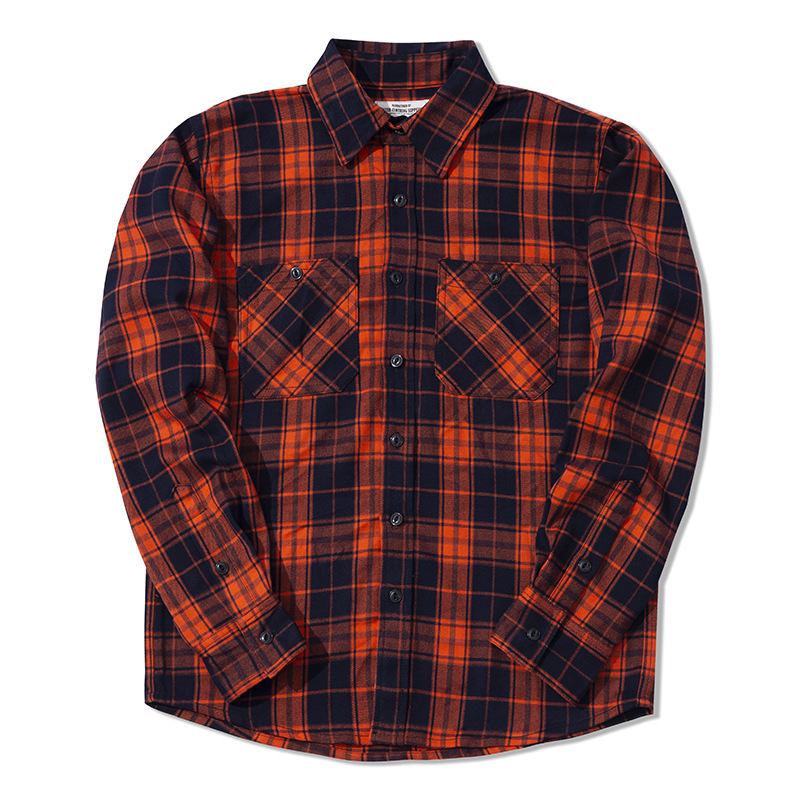 Autumn Winter Fashion Men's Cl - Flannel Plaid Shirt Heavy Weight 评论和价格
