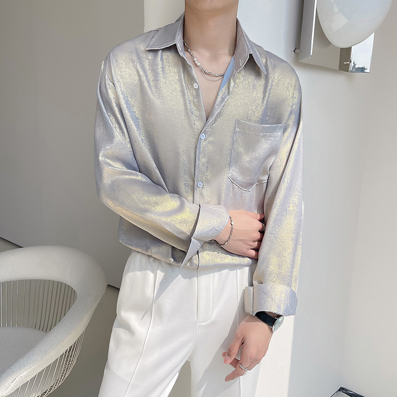 Sexy Silk Satin Shirts for Men - Mens Satin Silk Dress Shirt 评论和价格
