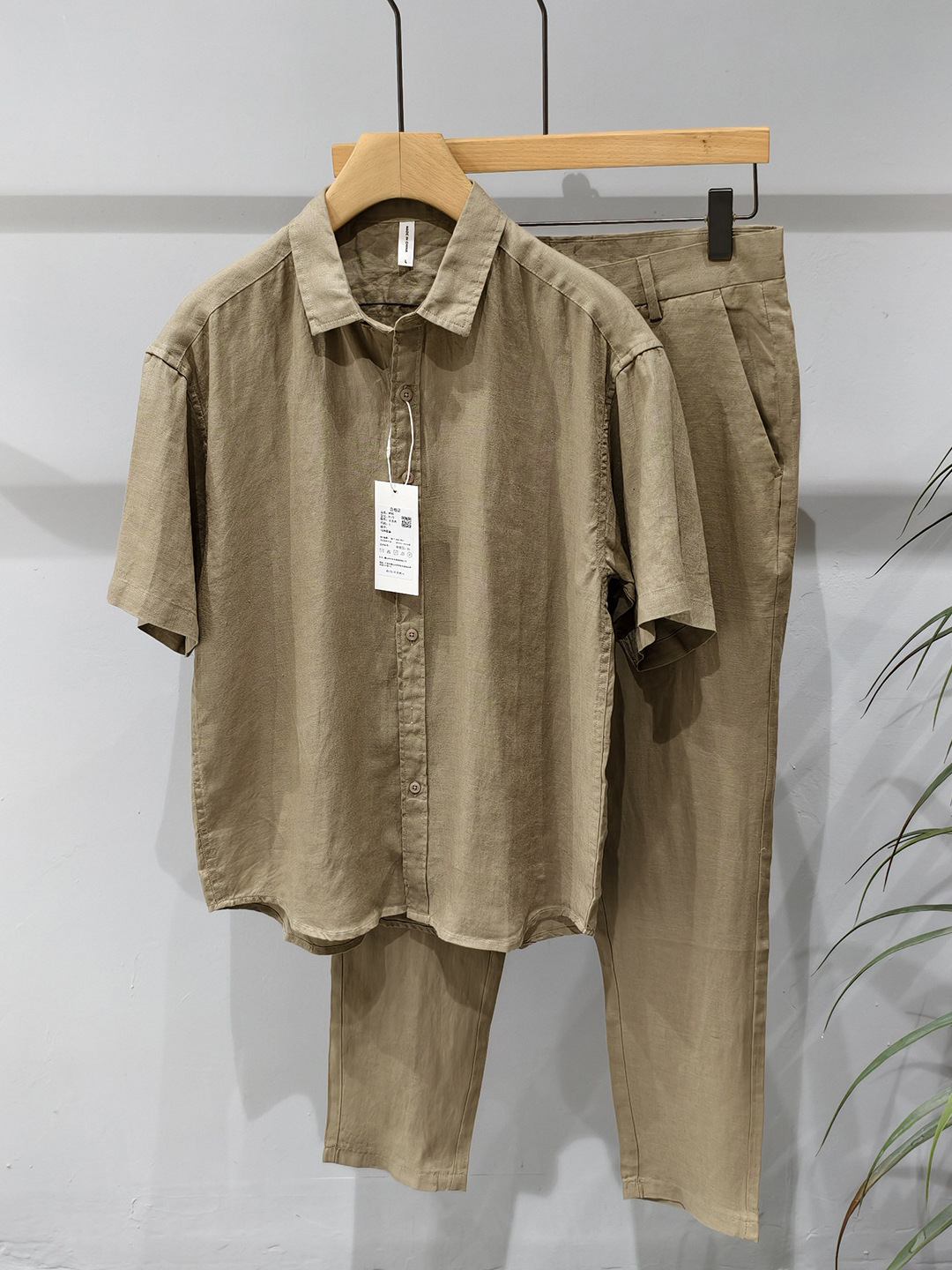 Pure Linen Short Sleeve Casual - Mens Linen Shirt Long Sleeve 评论和价格