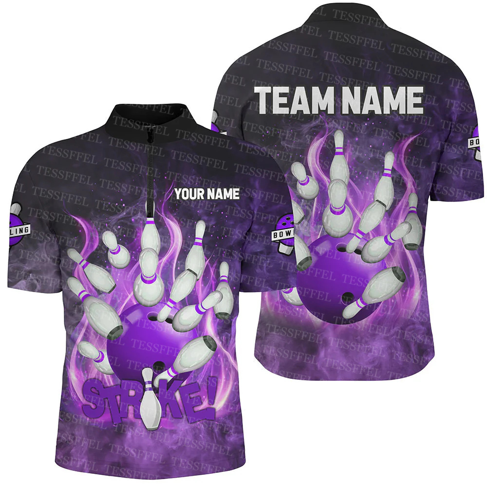 Custom Name Graffiti Flame Str - Short Sleeve Bowling Shirt Retro 评论和价格