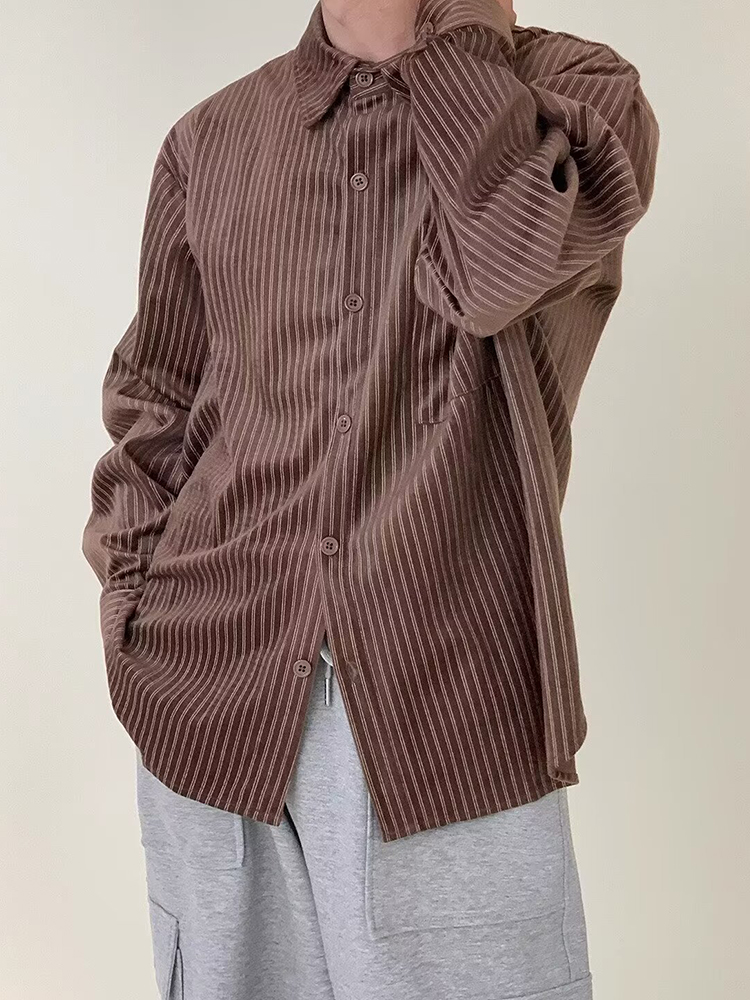 Stylish Mens Long Sleeve Cordu - Corduroy Button Up Shirt Men 评论和价格