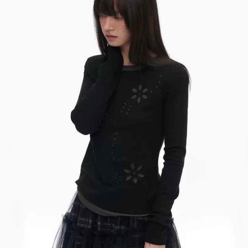 Y2K Women Double Layer Embroid - T-Shirts 评论和价格