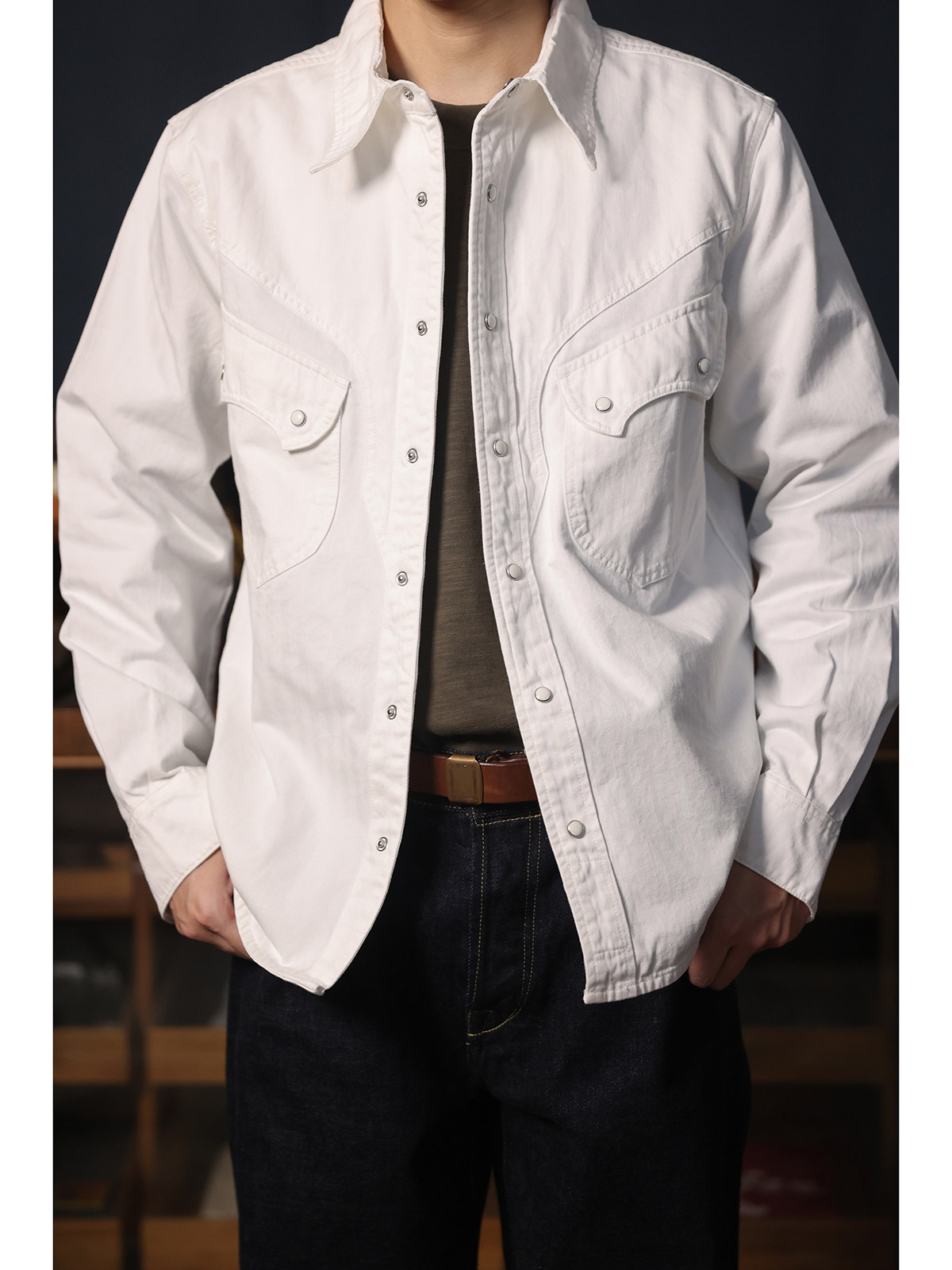 Cowboy Western Snap Shirt Simp - Mens Western Denim Pearl Snap Shirt 评论和价格