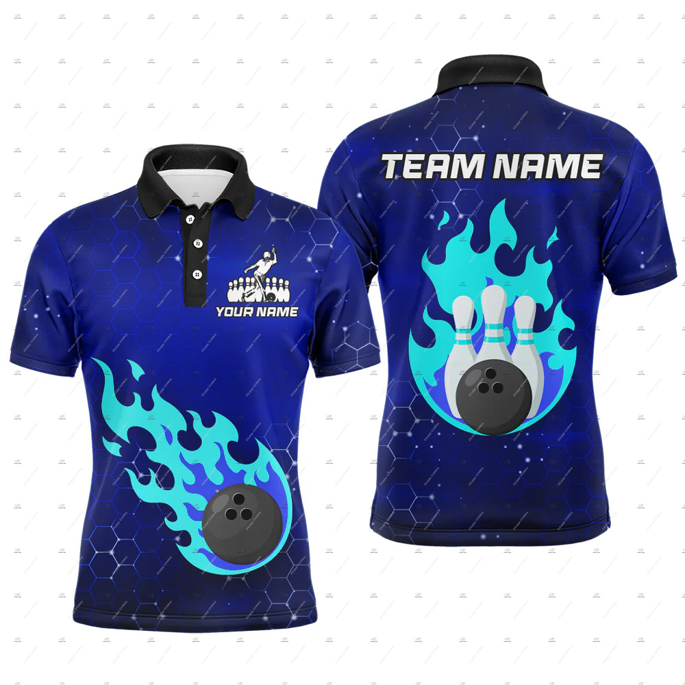 Custom Name Bowling Skull Flam - Short Sleeve Bowling Shirt Retro 评论和价格