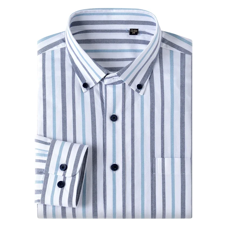 High Quality Long sleeve Shirt - Oxford Cotton Casual Shirt Business 评论和价格