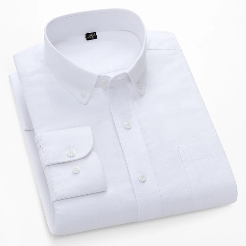100%cotton oxford long-sleeve  - Oxford Cotton Casual Shirt Business 评论和价格