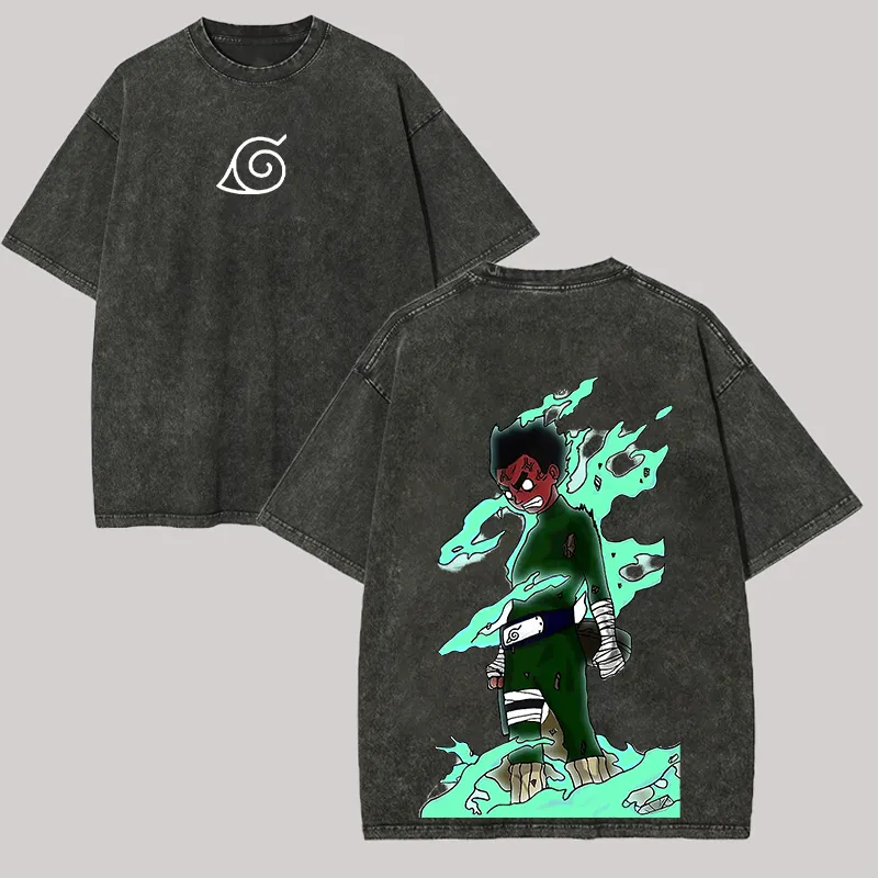 Rock Lee Eight Gates T Shirt N - Acid Wash Vintage Graphic T Shirt 评论和价格