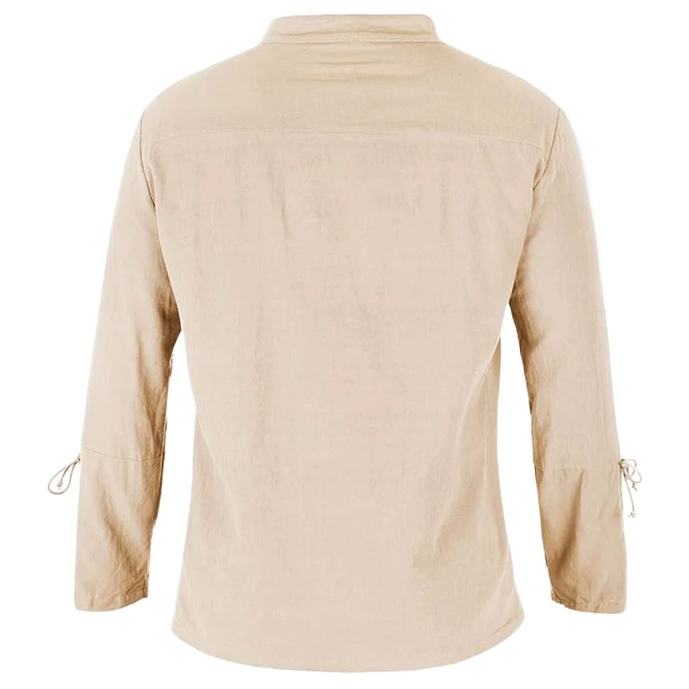 Men's Long Sleeve Shirts Lace  - Medieval Gothic Lace Up Pirate Shirt 评论和价格