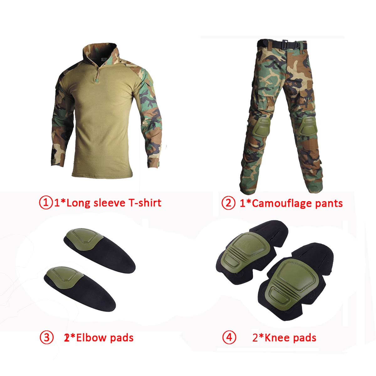 Jungle Camouflage G2 Tactical  - Tactical Military Shirt Cargo 评论和价格