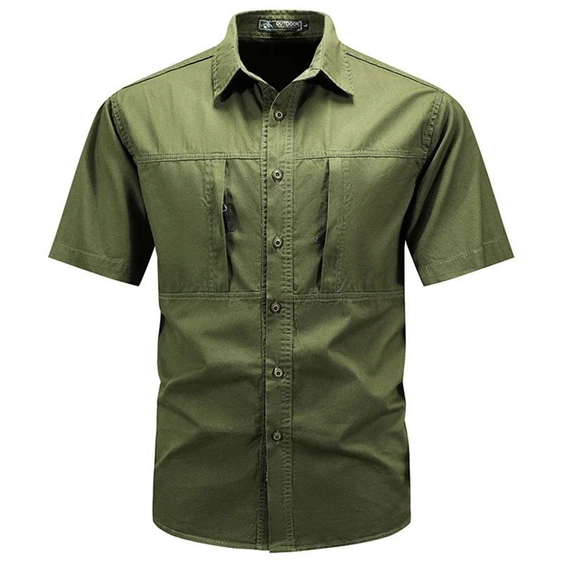 Men's Tactical Short-sleeved S - Tactical Military Shirt Cargo 评论和价格