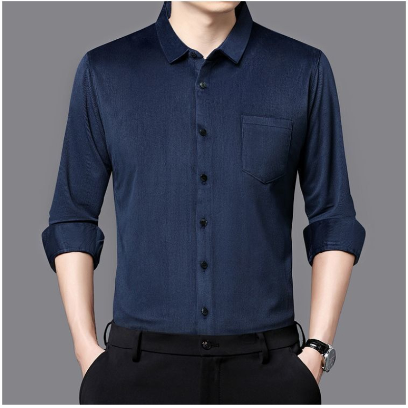 Corduroy Men's Long Sleeve Shi - Corduroy Button Up Shirt Men 评论和价格