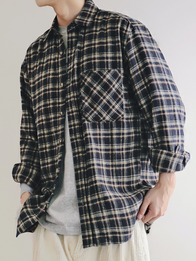 ‌Japanese Vintage Heavyweight  - Flannel Plaid Shirt Heavy Weight 评论和价格