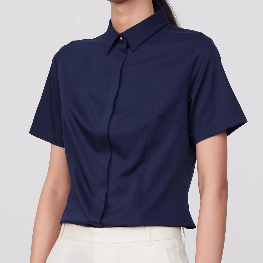 Women's Short Sleeve Non-Iron  - Breathable Bamboo Fiber Shirt Non Iron 评论和价格