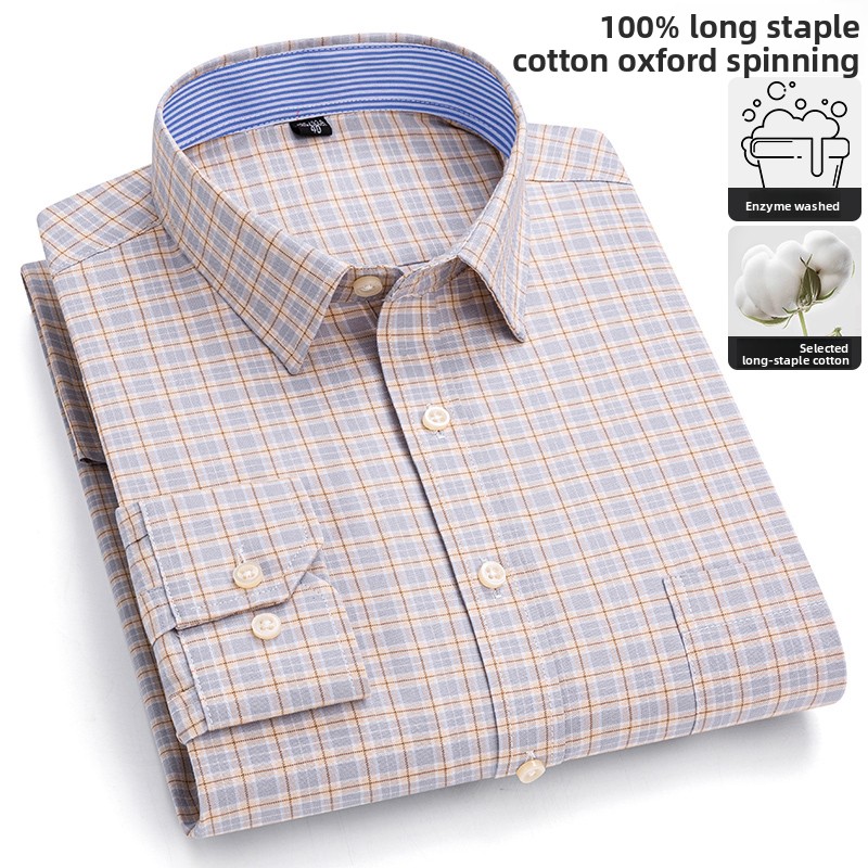 Pure Cotton High Quality Busin - Oxford Cotton Casual Shirt Business 评论和价格