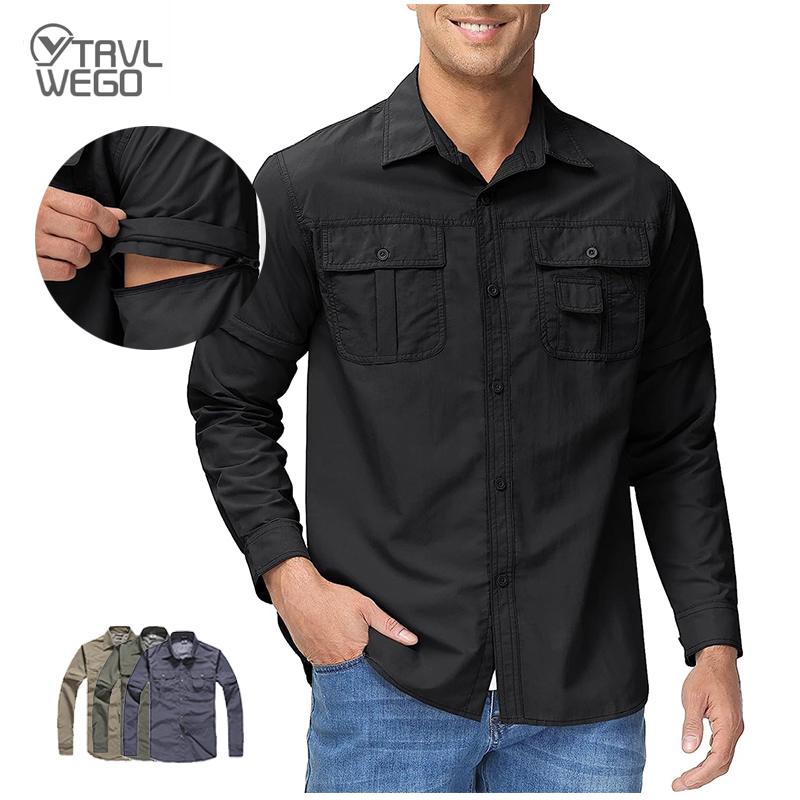 TRVLWEGO Men Shirt Hiking Camp - Tactical Military Shirt Cargo 评论和价格