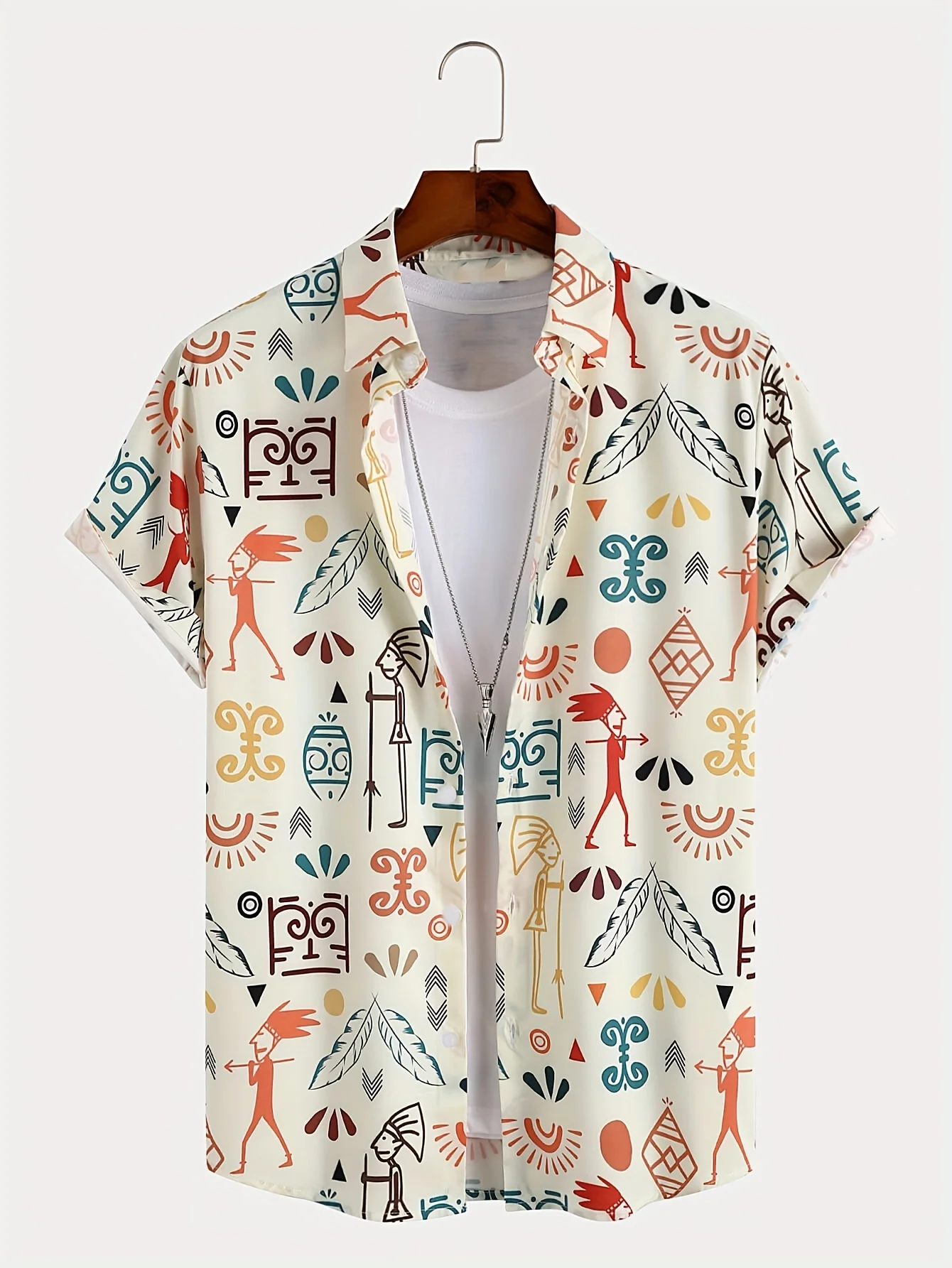 Breathable Thin Fabric Multi S - Vintage Hawaiian Floral Shirt 评论和价格