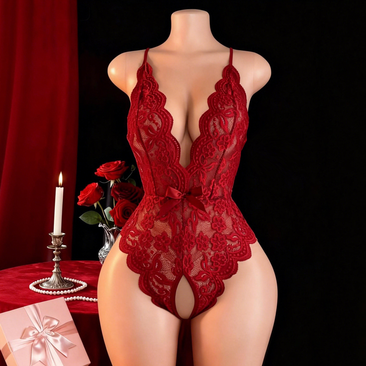 Hot Crotchless Sexy Lingerie F - Underwear 评论和价格