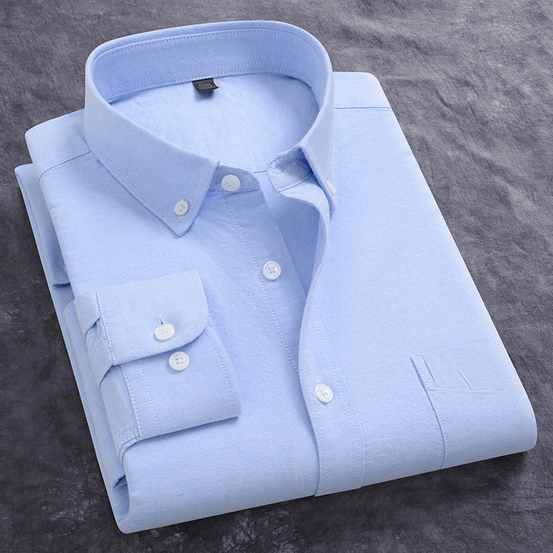 Spring New Men Oxford Shirt Lo - Oxford Cotton Casual Shirt Business 评论和价格