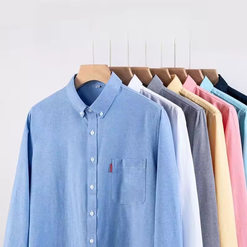 100% Pure Cotton Men's Busines - Oxford Cotton Casual Shirt Business 评论和价格
