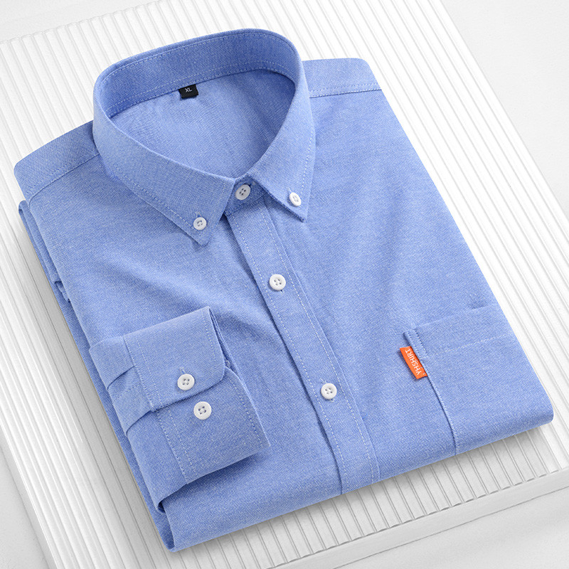 100% Pure Cotton Men's Busines - Oxford Cotton Casual Shirt Business 评论和价格
