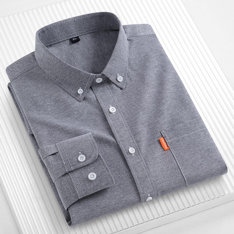 100% Pure Cotton Men's Busines - Oxford Cotton Casual Shirt Business 评论和价格