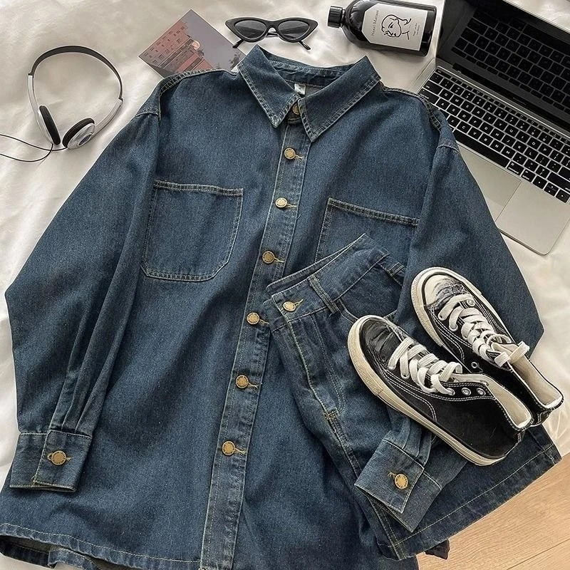 Y2K Denim Skirt Set: Vintage J - Jackets 评论和价格