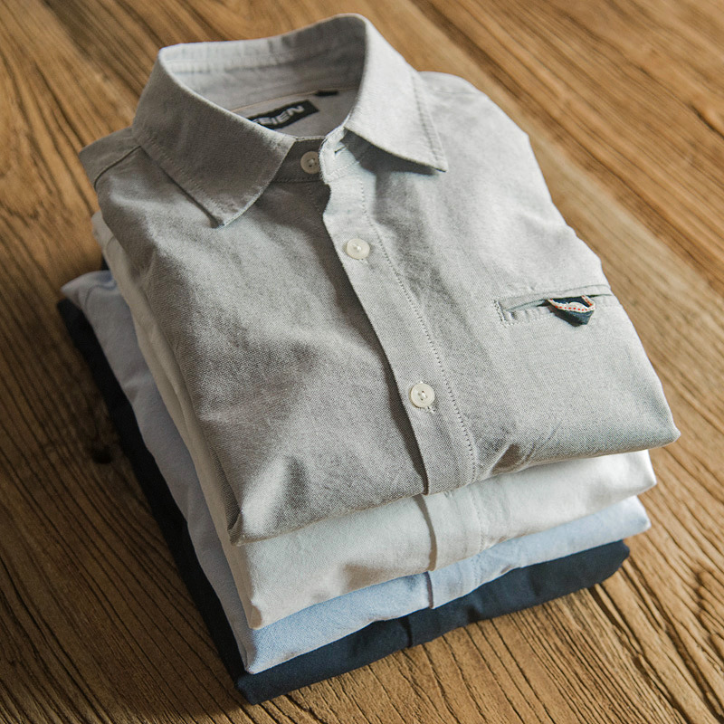 Oxford Retro Shirt Japanese Bu - Oxford Cotton Casual Shirt Business 评论和价格