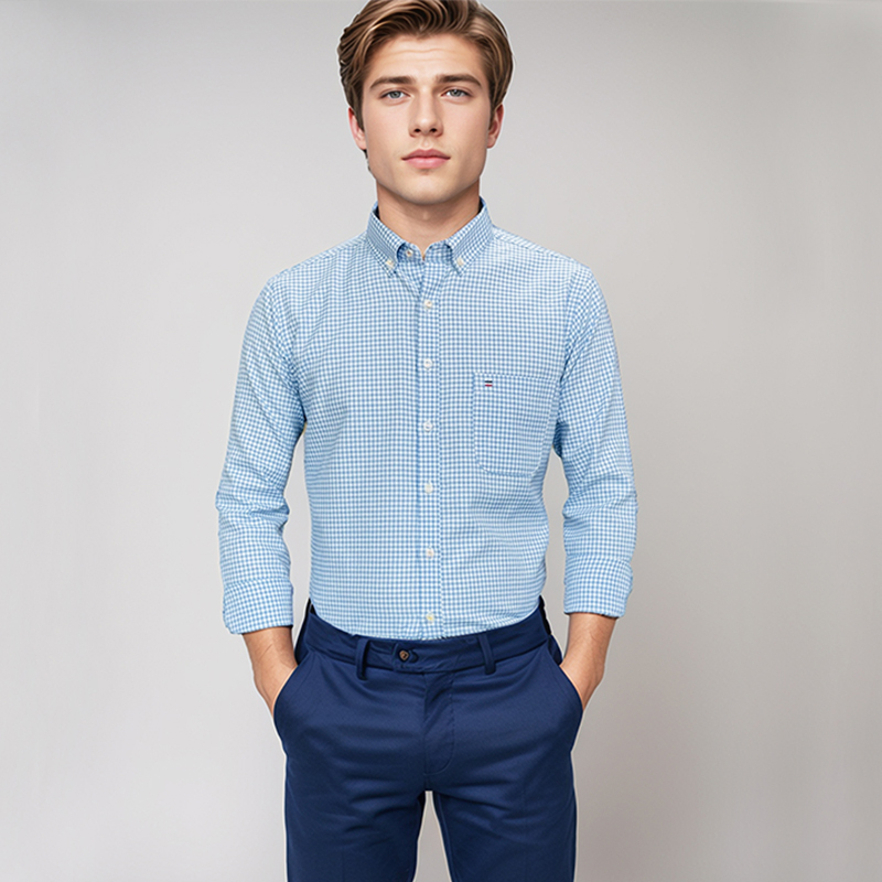 Men's 100% Cotton Shirt Long S - Oxford Cotton Casual Shirt Business 评论和价格