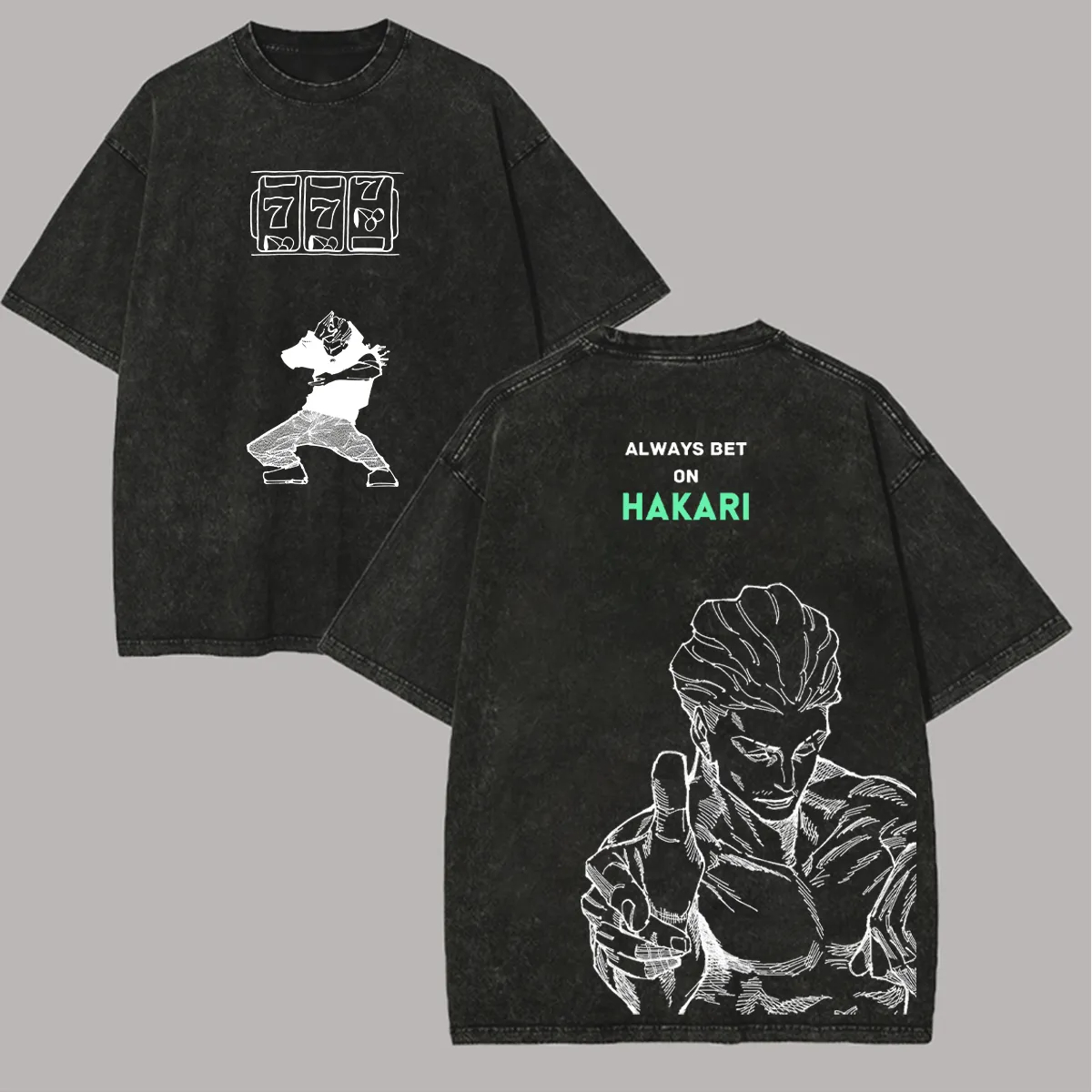 Jujutsu Kaisen Hakari T Shirt  - Acid Wash Vintage Graphic T Shirt 评论和价格