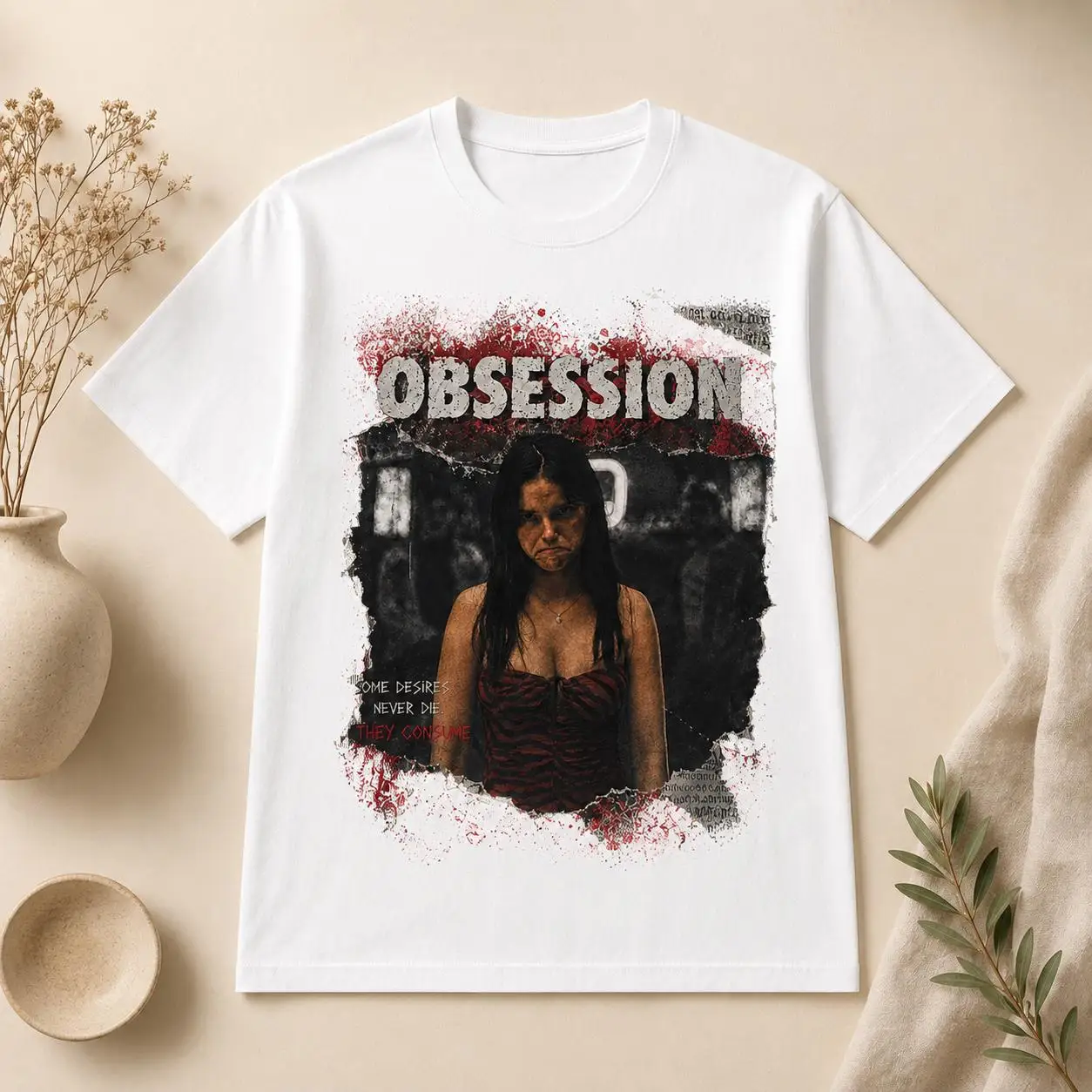 Obsession Graphic T-Shirt, Vin - Acid Wash Vintage Graphic T Shirt 评论和价格