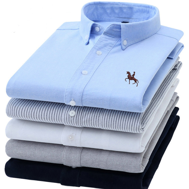 S-6XL Oxford Shirts for Men Lo - Oxford Cotton Casual Shirt Business 评论和价格