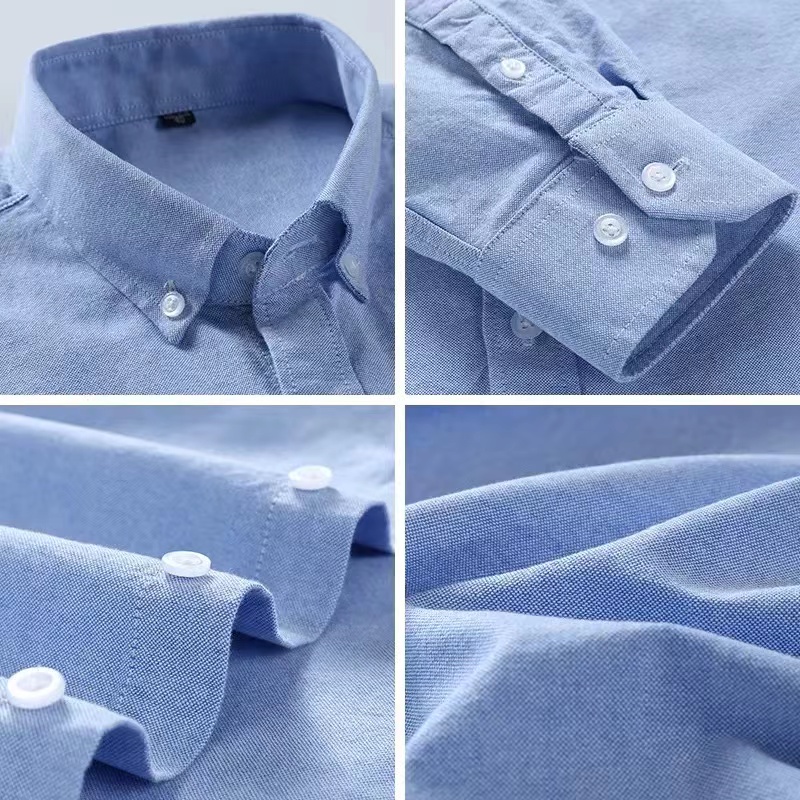 S-6XL Oxford Shirts for Men Lo - Oxford Cotton Casual Shirt Business 评论和价格