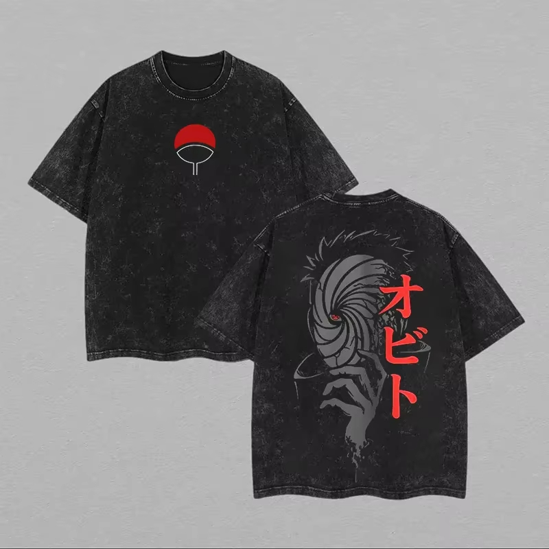 Naruto Obito Uchiha T Shirt Ma - Acid Wash Vintage Graphic T Shirt 评论和价格