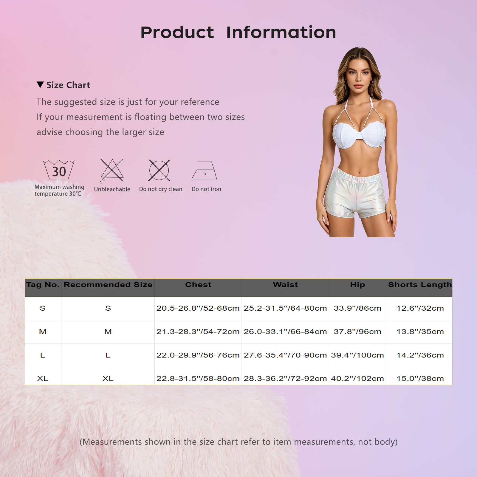 Women Metallic Shiny Swimwear  - Shorts 评论和价格