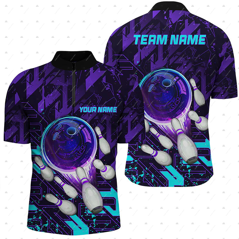 Custom Name Bowling Skull Colo - Short Sleeve Bowling Shirt Retro 评论和价格