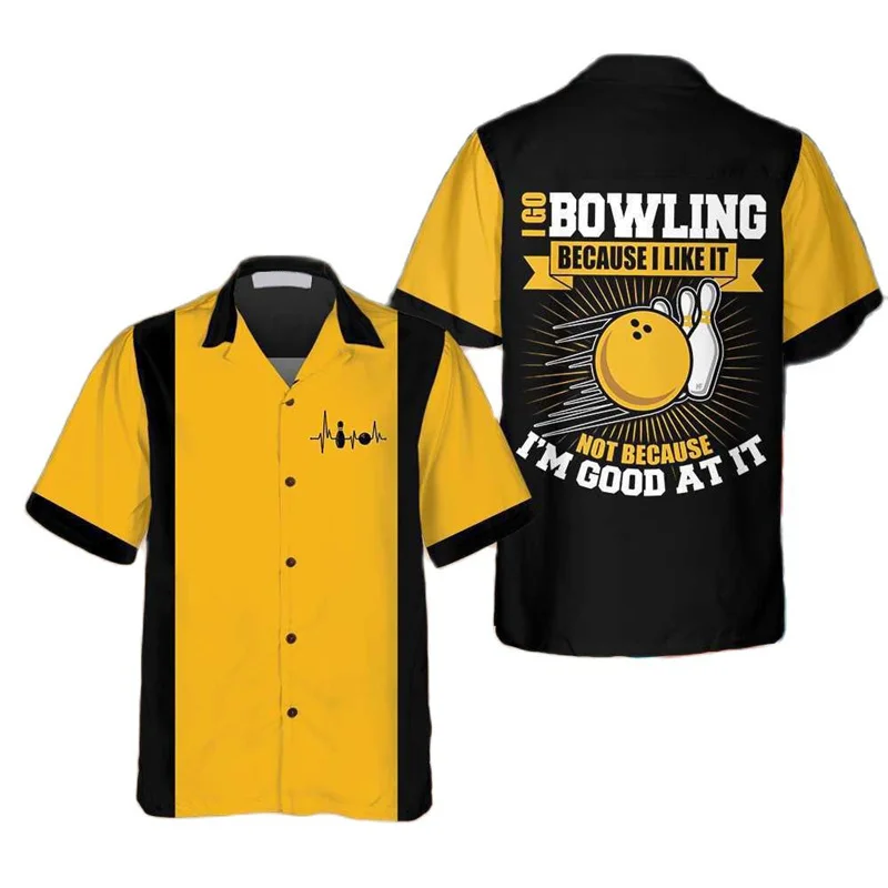Classic Retro Bowling Ball Pri - Short Sleeve Bowling Shirt Retro 评论和价格