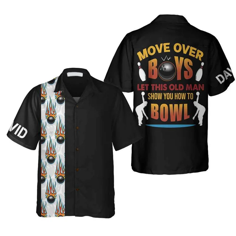 Classic Retro Bowling Ball Pri - Short Sleeve Bowling Shirt Retro 评论和价格
