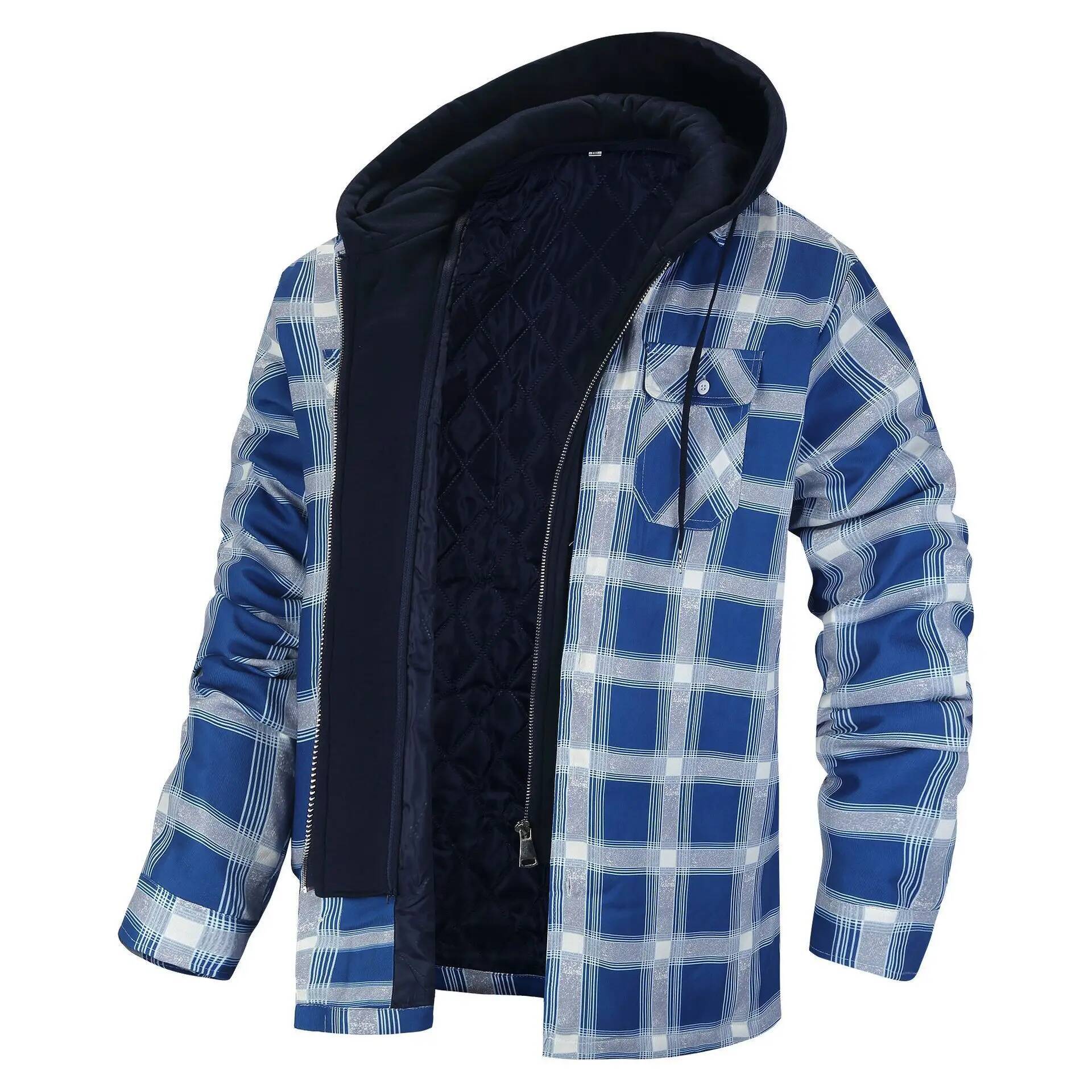 Winter Flannel Plaid Jacket Me - Flannel Plaid Shirt Heavy Weight 评论和价格