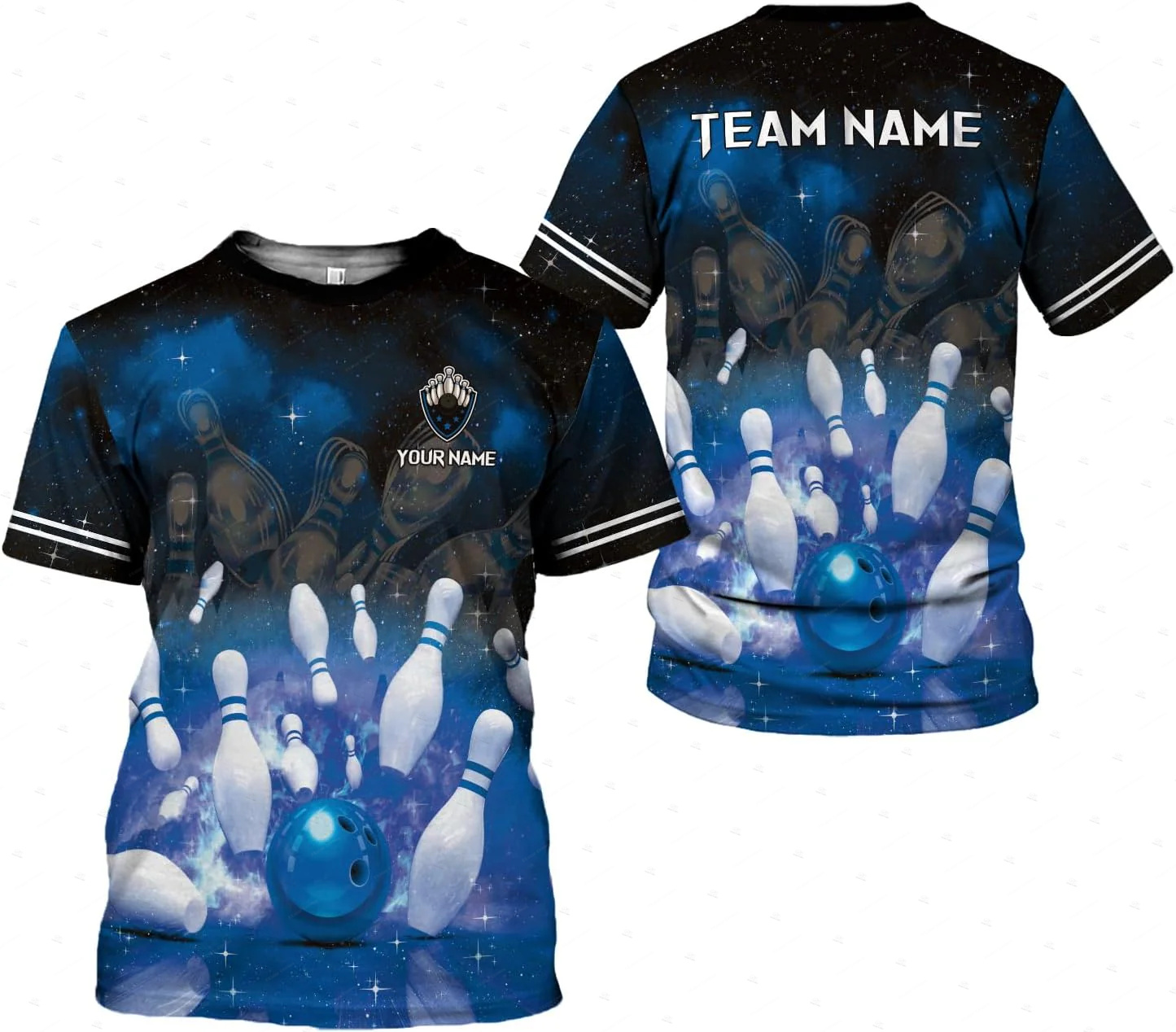 Custom Name Gradient Bowling F - Short Sleeve Bowling Shirt Retro 评论和价格