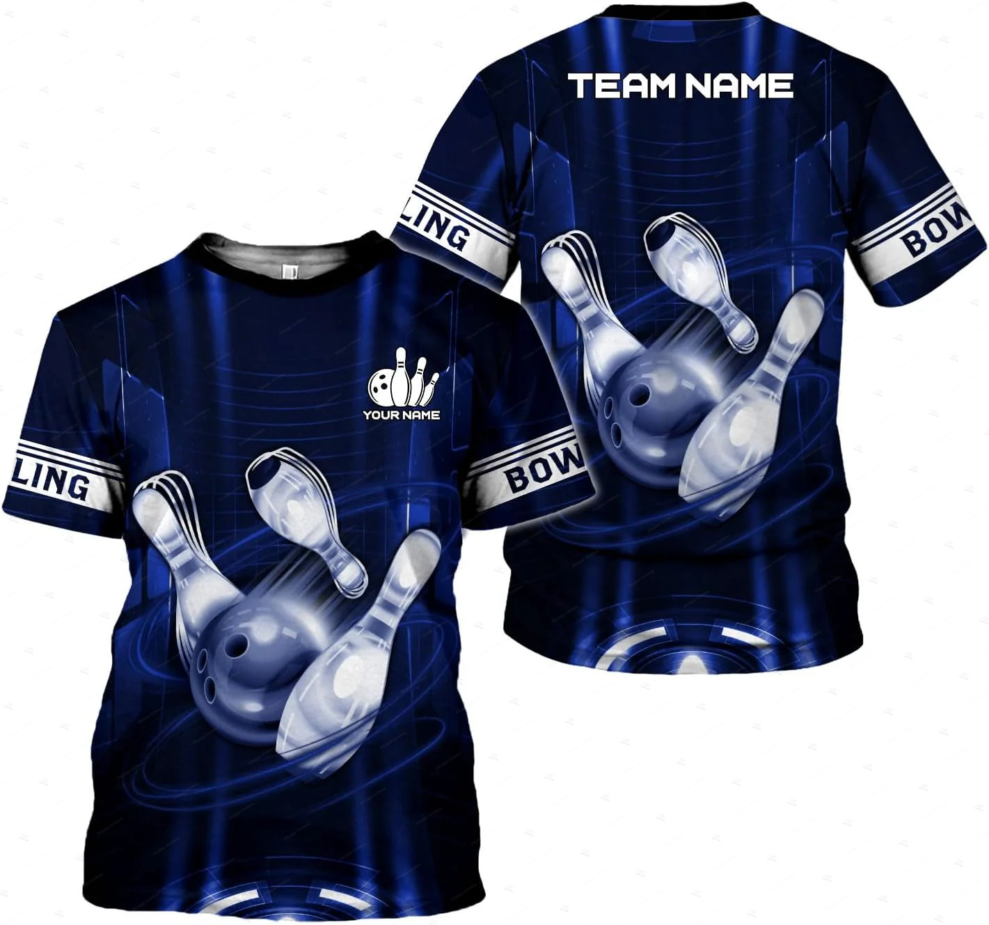 Custom Name Gradient Bowling F - Short Sleeve Bowling Shirt Retro 评论和价格